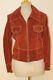 Womens Vany By Arcelus Vintage Red Leather/suede Jacket Sz 11/12