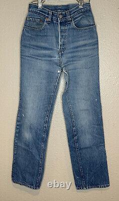 Womens Vintage Levis Red Tab 26501 0116 1980s Blue Denim Jeans 29 x 34