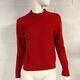 Womens Vintage Neiman Marcus Red Cropped Cashmere Sweater Size S Small