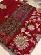 Womens Vintage Shawl Dupatta Scarf India Fabric Rhinestone Jewel Dark Red 88x42