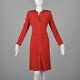 Xl Red Dress 1980s Sexy Red Business Date Night Shift Faux Button Front 80s Vtg