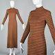 Xs 1970s Dress Mollie Parnis Boutique Long Sleeve Maxi Dress Vtg 70s Lurex Knit