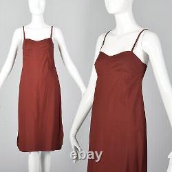 XXS 1990s Emanuel Ungaro Burgundy Slip Dress VTG Sleeveless Summer Dress