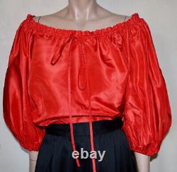 YSL vintage Yves Saint Laurent red peasant blouse FR 38