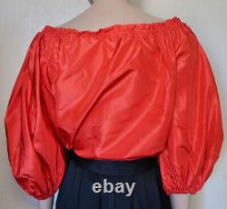 YSL vintage Yves Saint Laurent red peasant blouse FR 38