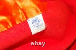 Youthcraft Red Vintage Wool One Size Collared Cape with Metal Buttons Union Made