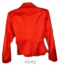 Yves Saint Laurent Rive Gauche Vintage Red Jacket blazer sz 36 Small