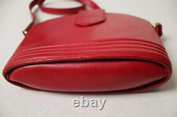 Yves Saint Laurent Vintage Red Leather Shoulder Crossbody Bag