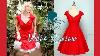 Zapaka Women Vintage Red V Neck A Line Swing 1950s Party Dress With Sleeves Review Free Shipping