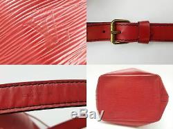 100% Auth Louis Vuitton Petit Noe Sac À Cordonnet Épaule Epi Rouge M40839 Vintage