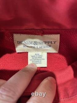 195. Vintage Ralph Lauren Denim & Supply Band Veste Militaire Taillée M Rare