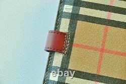 740 $ Authentic Bnbt Burberry Vintage Check & Leather Womens Pliant Wallet/purse