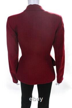 Alaia Femmes Vintage Lapel Pointé Un Bouton Blazer Rouge Taille 8