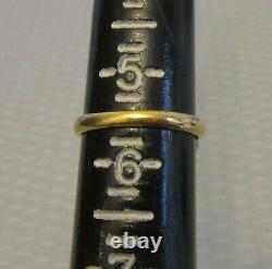 Antique Or Jaune 18k Garnet Ring Sz 5,5 Accents Solitaires Émeraude