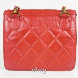 Auth Chanel Vintage Matelasse Leather Chain Shoulder Bag 16712bkac