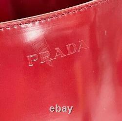 Authentic Vintage Prada Red Bourdeaux Avec Carte D'authenticité