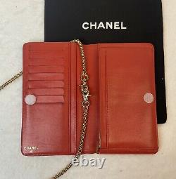 Authentique Chanel CC Icon Red Leather Bifold Walletus Seller