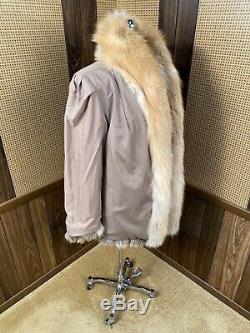 Belle Île D'or Vintage Red Fox Fur Coat Veste Poussette Petit 4 6
