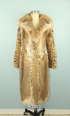 Bobcat Vintage Pour Femme, Manteau De Fourrure Lynx Rouge, Moyen