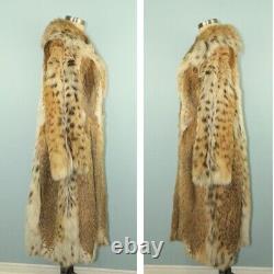 Bobcat Vintage Pour Femme, Manteau De Fourrure Lynx Rouge, Moyen