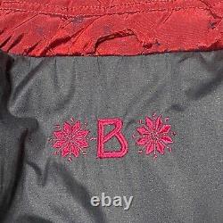 Bogner Femmes Veste De Ski Snowboard Coat Red Snowflakes Taille 8 Vintage