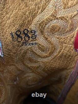Bottes de cowgirl vintage Lucchese rouge de 1883 (N4535) taille femme 6.5 B
