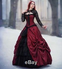Boule Rouge Vintage De Style Gothique Victorien Robe Robes De Bal Robes De Mariée Robe De Noël