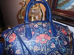 Brahmin Grand Duxbury Marine Baronia Bleu Red Bag & Baronia Suri Wallet Set Nwt