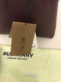 Burberry Small Banner Acajou Rouge Cuir Et Vintage Check Bag £1295