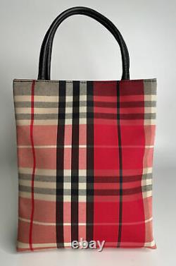 Burberry Vintage Rare Red Check Tote