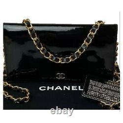 Chanel Authentique CC Patentiel Cuir Long Walletpus Seller