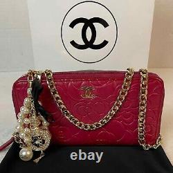 Chanel Autoentique Camilla Noir Cuir CC Zip Autour De Long Walletmus Seller