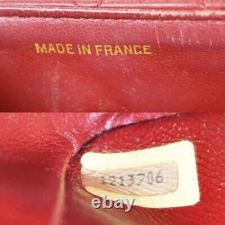 Chanel CC Logo Matelasse Mini Chaîne Sac D'épaule En Cuir Rouge Vintage 40mk556
