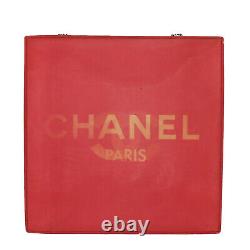 Chanel Chain Shoulder Hand Bag Red Holographic Lenticular Vinyl Auth #ss231 O