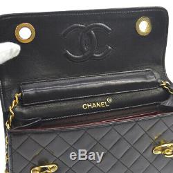 Chanel Matelassée CC De La Chaîne Sac À Main Besace En Cuir Noir Vintage Ghw Ak38254d