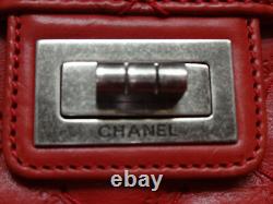 Chanel Shoulder Bag Vintage Classique Jumbo Red Rare Mint (used) 100% Authentique