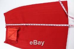 Chanel Vintage Red Tweed Jupe Veste Costume CC Logo Doublé Boutons D'or Sz 44