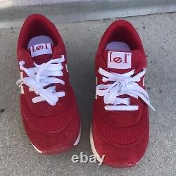 Chaussures L. E. I. Vintage Y2K à plateforme chunky pour femmes, taille 7, rouge en très bon état (GUC)