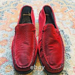 Chaussures mocassins de conduite en nylon rouge vintage TODS pour femmes, taille EU 37,5/6,5