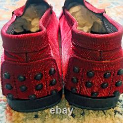 Chaussures mocassins de conduite en nylon rouge vintage TODS pour femmes, taille EU 37,5/6,5
