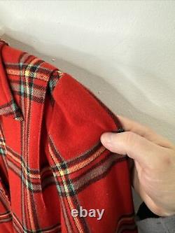 Chemise veste Pendleton 49er des années 50-60 vintage à carreaux rouges pour femme en taille M