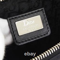 Christian Dior Saddle Perles Spangle Sac À Main Satin Noir Rouge Vtg 05282