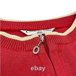 Christian Dior Sport Vintage Big Logo Sweatshirt Bicolor Red Beige #m Rankab