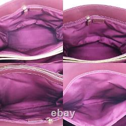 Christian Dior Trotter Hand Bag Bordeaux Canvas Leather Italie Authentic #oo746 Y