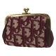 Christian Dior Trotter Pièce Purse Mini Wallet Toile Bordeaux Authentique #ac384 O