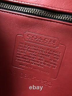 Coach Vintage Post Pouch Red Leather Crossbody Sac À Bandoulière USA Euc Rare