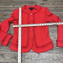 Collection St. John Chemise Rouge Taille 2 Fabriquée aux États-Unis Vintage