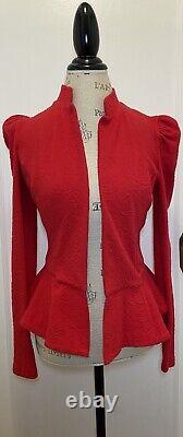 Collection de Betsey Johnson vintage Veste Blazer Peplum Rose Rouge Taille Small