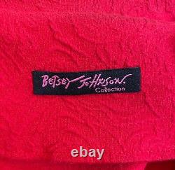 Collection de Betsey Johnson vintage Veste Blazer Peplum Rose Rouge Taille Small