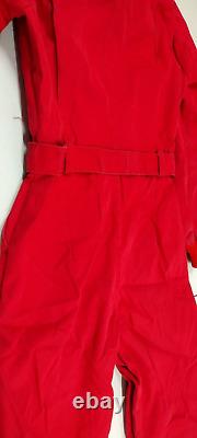 Combinaison rouge vintage pour femmes Ted Williams des années 1940 de Sears, rare vêtement de sport pour le ski